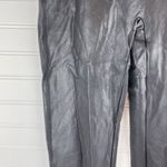 Spanx Women's Faux Leather Shiny Black Glossy LEGGINGS #2437 Size Large Photo 2
