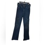 Hollister  Highest Rise Cargo Flare Jeans Dark Wash Soft Stretch W26 L31 Size 3R Photo 2
