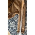 st. john's bay St. John’s Bay Faux Suede/Fur Coat Brown Midi Jacket Size1X Hooded Button Close Photo 8