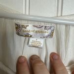 Band of Gypsies White Cropped Peasant Style Top Bell Sleeves, Lace Detail Photo 2