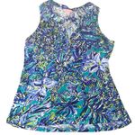 Lilly Pulitzer Essie Sleeveless Top, Seeing Double, Blues, Greens Sz XXS NWT Photo 2