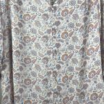 Rose + Olive  Tunic Top Women‎ 1X White Floral Lightweight Smocked Flowy Peasant Photo 4
