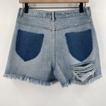 Peach Love California Jean Shorts Size Large Denim Faux Pockets 100% Cotton Photo 14