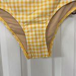 Old Navy BRAND NEW  Mid Rise Yellow Gingham Pattern Bikini Bottoms Size L Photo 1