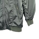 Cotton Candy LA Olive Green Satin Bomber Jacket Size L Photo 1