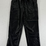 Avec Les Filles  Black Faux Leather Paperbag Waist Pants‎ Women's Size S Photo 0