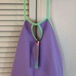 Lavender with green trim Spring perfect halter top Purple Size XL Photo 0