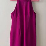 Trina Turk Halter Dress Fuschia Pink Gorgeous Size 10 Sleeveless Sheath Purple Photo 3
