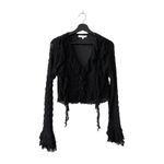 Revolve More To Come Lennox Black Ruffle Long Sleeve Top Women's Size Large Photo 2