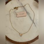 Kate Spade NWT -  - Pansy Flower Disco Mother of Pearl Necklace W/ Jewel Photo 6