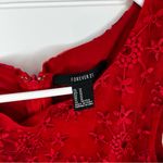 Forever 21 Red Floral Lace Dress Holiday Party Christmas Photo 2