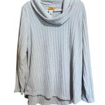 Ruby Rd Sweater Womens 1X Gray Knit Chunky Cowl Neck Pullover Sweatshirt Photo 0