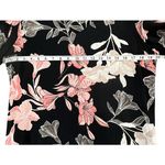 Nicole Miller Dress M Black Linen Blend Floral Summer Boho Chic Resort Tropical Photo 7