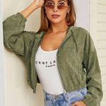 SheIn Cropped Zip Up Corduroy Jacket Photo 0