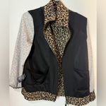 Chico's Animal Print Bomber Jacket with Black Accents Photo 13