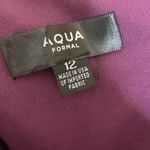 AQUA  Formal Wrapped Strapless Corset Gown Wine Women’s Sz 12 Photo 5