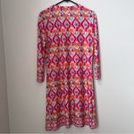 Charlie Paige  Abstract Tunic Dress Pink Aqua Orange White Size Small Photo 4
