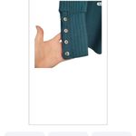 Chaser  Teal Waffle Knit Thermal Button Cuff 
Pullover Top NWOT Photo 3