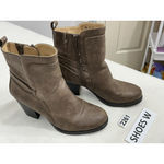 Naturalizer Womans  Tiffany Brown Faux Leather Strap Block Heel Ankle Boots 7 M Photo 1