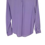 Equipment  Slim Signature Silk Shirt size Medium Lilac Long Sleeve Collared Photo 5