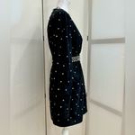 ZARA Leather Rhinestone Blazer Dress. Size XS. Black. NWT Photo 5