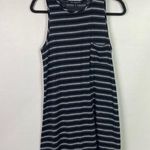 One Clothing  Med Black/White Striped A-line Dress Photo 0