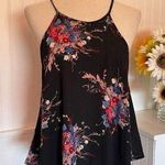 Lily White Black & Floral Tank Top Photo 0