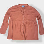 Hudson Gray Button Up Blouse in Rust Size M Photo 0