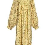Batsheva + Laura Ashley Beaumaris Floral Print Cotton Dress Yellow Size 4 Photo 4