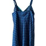 Gilligan & O'Malley Blue Polka Dot Night Gown Slip Adjustable Straps Lace Trim L Size L Photo 10