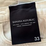 Banana Republic  Mid Rise Loose Fit High Rise Stovepipe Ivory Jeans Size 33 NEW Photo 7