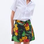 ZARA FLORAL PRINT BERMUDA HIGH WAIST SHORTS XS NEW Photo 1