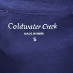 Coldwater Creek  Sweater Women Small Navy Blue Embroider Floral Cardigan Bohemian Photo 5