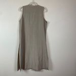 Eileen Fisher Linen Blend Sleeveless Button Front Long Vest Taupe Size L Photo 5