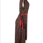 BCBG Max Azria Wrap Dress Size Large V Neck Stripe Y2K Photo 2