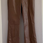 Meshki  Tyra Straight Leg Faux Leather Pants Chocolate Photo 6