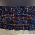 American Eagle  Boho Plaid Crochet Top Size M Photo 4