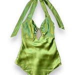 Jessica McClintock Vintage for Gunne Sax Satin Y2K Halter Top Photo 0
