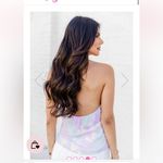 Pink Lily NWOT Small I'M HERE TO STAY MULTI TROPICAL HALTER TANK Photo 3