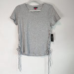 Vince Camuto Gray Side Lace Up T-shirt Photo 9