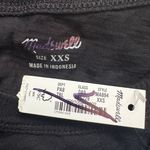 Madewell Top Whisper Cotton Rib-Crewneck Long-Sleeve Tee True Black XXS NWT New Photo 7