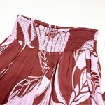 Anthropologie Maeve X Saria Smocked Wide Leg Pants Lilac Floral Tropical Photo 5