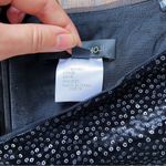 Tadashi Shoji  • black sequin velvet gown draped off shoulder stretch formal Photo 3