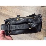 BOYATU Pebbled Black Leather Gold Hardware Convertible Zip Backpack Purse Photo 8