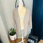 Sweet Romeo  Skull Back Open‎ Long Sleeve Cardigan Sweater, Tan/White, Medium Photo 12