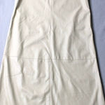 ZARA  Ice Faux Leather Tunic Dress Cream Tan Midi Shift Dress Pockets Medium Photo 0