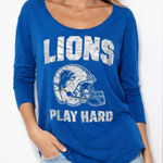 PINK - Victoria's Secret  Detroit lions nfl Blue Graphic Tee Size XS Photo 0