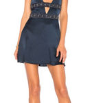 For Love & Lemons Opal Beaded Mini Dress in Navy Diamond Photo 0
