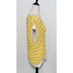 ZARA Oversized Striped Knit V-Neck Sweater Vest Sleeveless Yellow White Small Photo 7