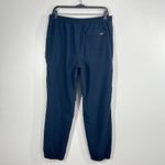 Eddie Bauer  Womens Flannel Lined Jogger Pants Navy Blue Size 10 Cargo Pockets Photo 2